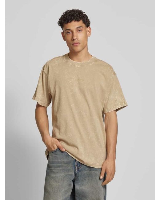 G-Star T-Shirt mit Label-Print in Natural für Herren