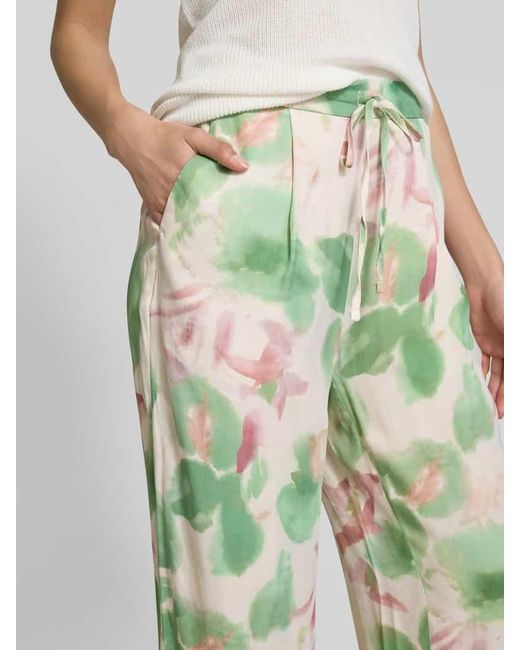 MORE&MORE Green Stoffhose aus Viskose mit Eingrifftaschen