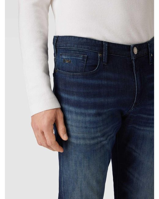 Emporio Armani Regular Fit Jeans im 5-Pocket-Design in Blue für Herren