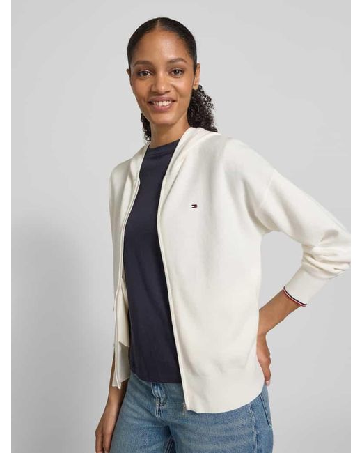 Tommy Hilfiger Natural Regular Fit Cardigan aus Baumwoll-Mix