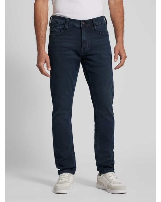 Mustang Slim Fit Jeans Mit Label-Patch Modell 'Oregon' in Blue für Herren