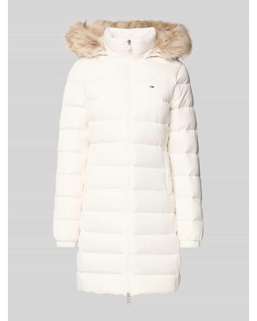 Tommy Hilfiger Natural Regular Fit Daunenmantel mit Entendaunen-Füllung