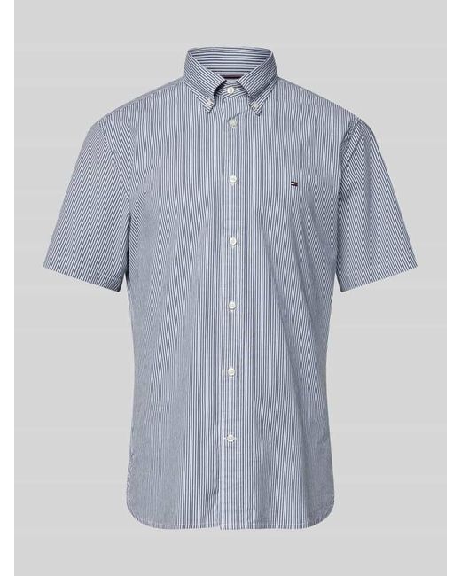 Tommy Hilfiger Freizeithemd mit Label-Stitching Modell 'FLEX' in Blue für Herren