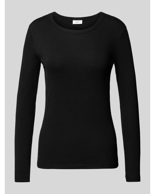 Gina Tricot Shirt Met Lange Mouwen Met Streepmotief in het Black
