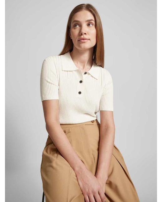 Marc Cain Natural Strickshirt Mit Strukturmuster