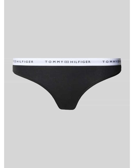 Tommy Hilfiger Black String aus Baumwoll-Mix