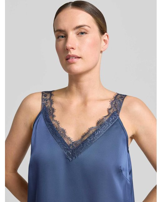 Zero Tanktop Met Kant in het Blue