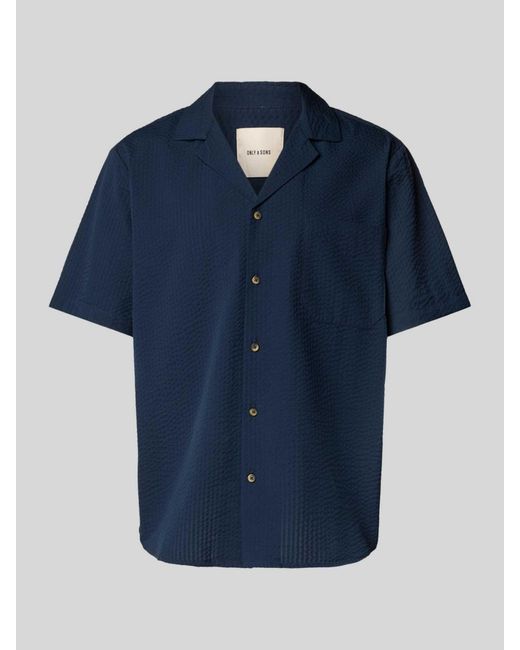 Only & Sons Vrijetijdsoverhemd Met Borstzak in het Blue voor heren