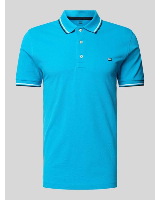 Christian Berg Men Poloshirt mit Label-Detail in Blue für Herren