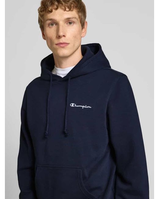 Champion Hoodie mit Label-Stitching in Blue für Herren