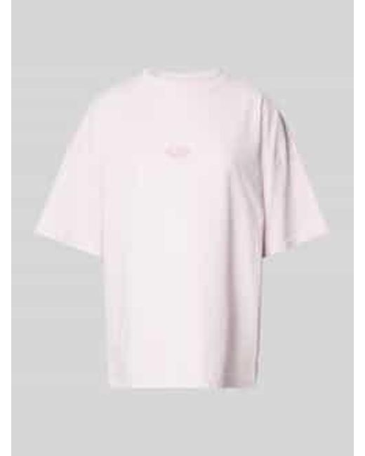 PEGADOR Oversized T-shirt Met Labelprint in het Pink