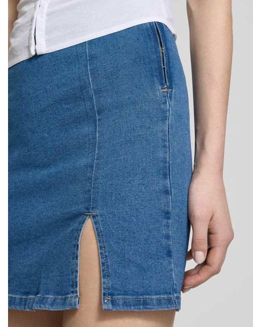 Noisy May Jeansrok Met Loopsplit in het Blue