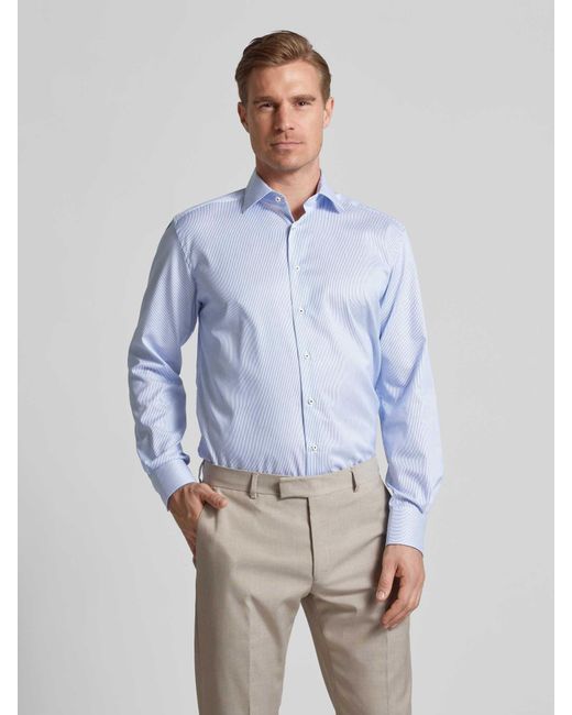 Eterna Comfort Fit Business-Hemd mit Streifenmuster in Blue für Herren