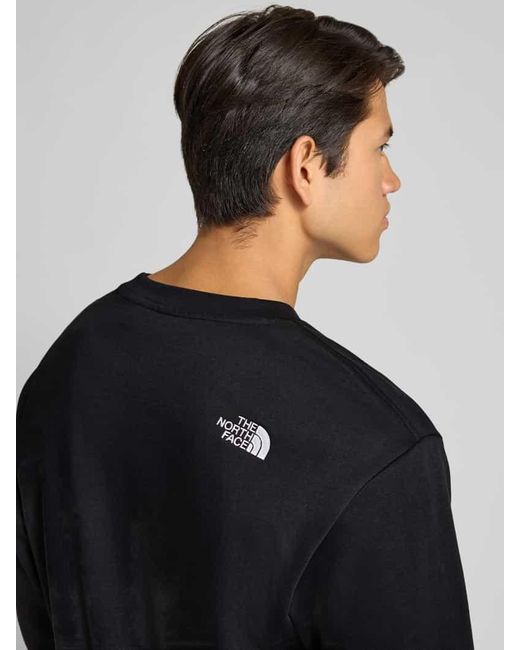 The North Face Sweatshirt mit Label-Stitching in Blue für Herren