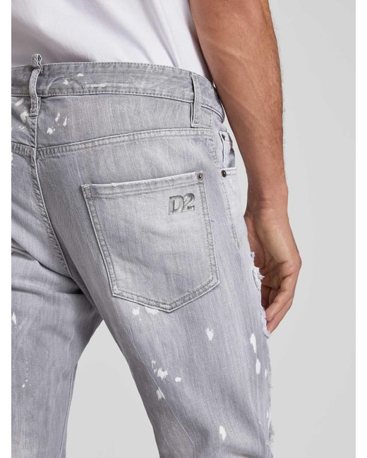 DSquared² Skinny Fit Jeans im Destroyed-Look in Gray für Herren