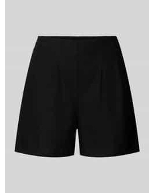 Vero Moda Regular Fit Korte Broek Van Een Mix Van Viscose En Linnen in het Black
