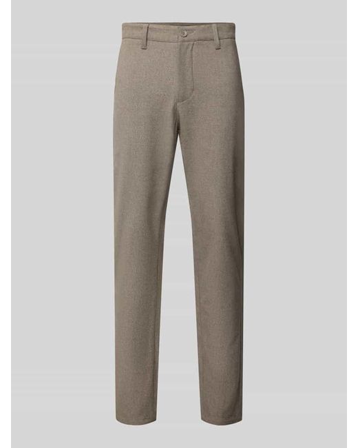 Only & Sons Slim Fit Brushed Chino mit Viskose-Anteil Modell 'MARK' in Gray für Herren