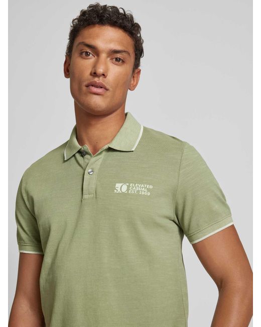 S.oliver Regular Fit Poloshirt Met Labelprint in het Green voor heren