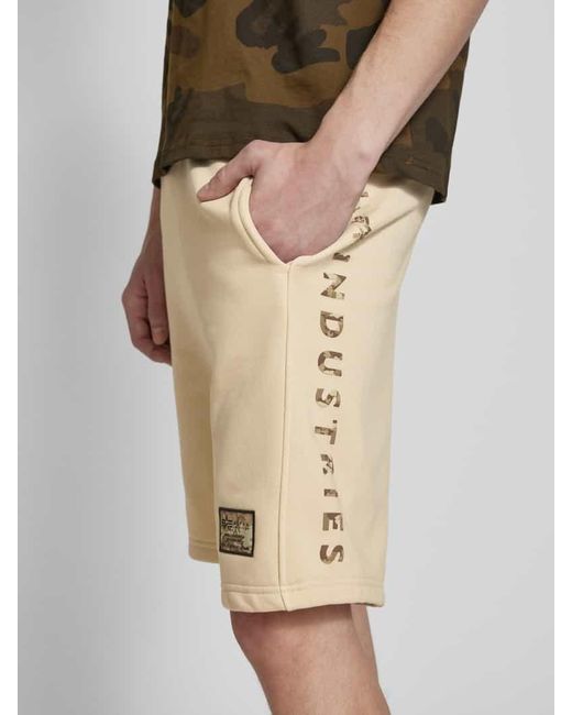 Alpha Industries Regular Fit Sweatshorts Mit Label-Badge in Natural für Herren