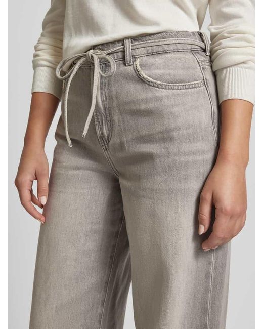 Vero Moda Gray Wide Fit Jeans Aus Reiner Baumwolle Mit Bindegürtel Modell 'Wien'
