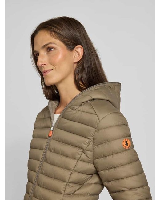 Save The Duck Green Steppjacke mit Zweiwege-Reißverschluss Modell 'DAISY'