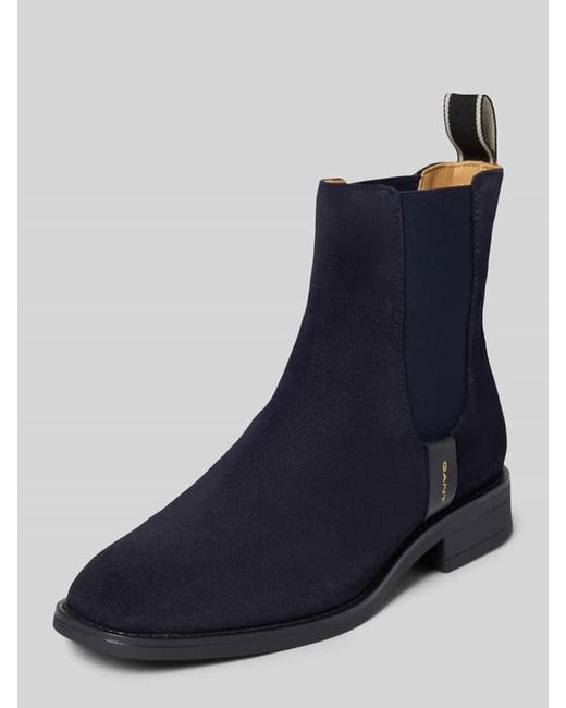 Gant Blue Chelsea Boots aus Leder mit Label-Detail Modell 'Fayy'