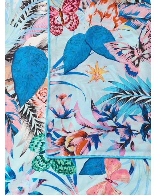 Codello Blue Seidentuch mit Allover-Muster