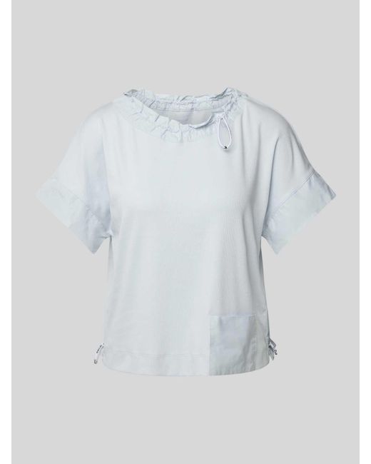 Marc Cain T-shirt Met Steekzak in het Blue