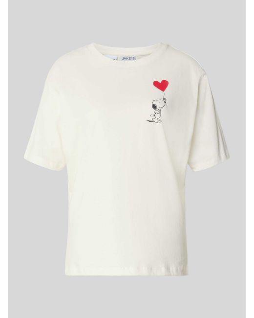 Jake*s T-Shirts in het White