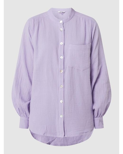 Mbym Purple Bluse aus Musselin Modell 'Dona'