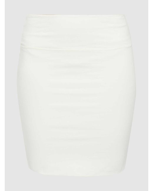 Kaffe Minirok Met Elastische Band, Model 'Penny' in het White
