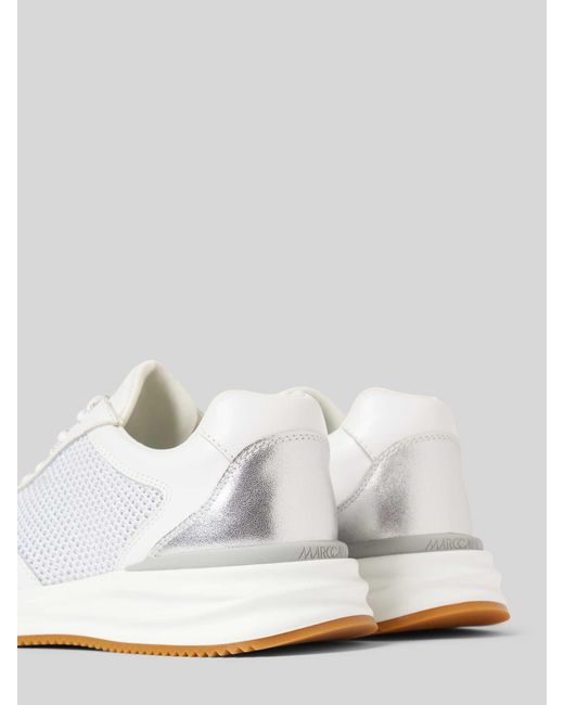 Marc Cain Bags & Shoes White Ledersneaker mit Strukturmuster
