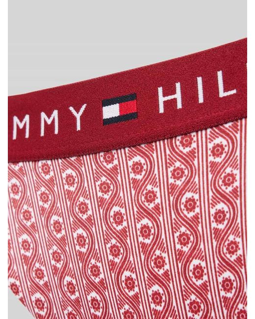 Tommy Hilfiger Pink Bikini-Hose mit Label-Bund Modell 'CHEEKY SIDE'