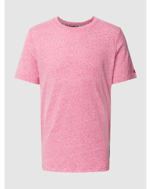 Scotch & Soda T-shirt Met Labelpatch in Roze voor heren Lyst