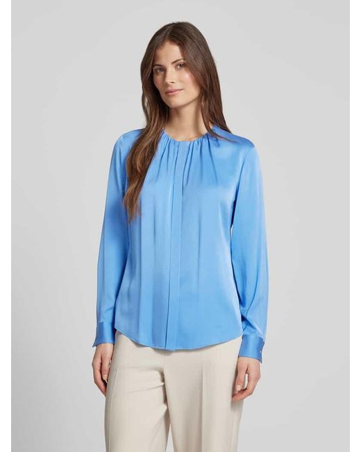 Boss Blue Bluse Aus Seide-Mix Modell 'Banorah'