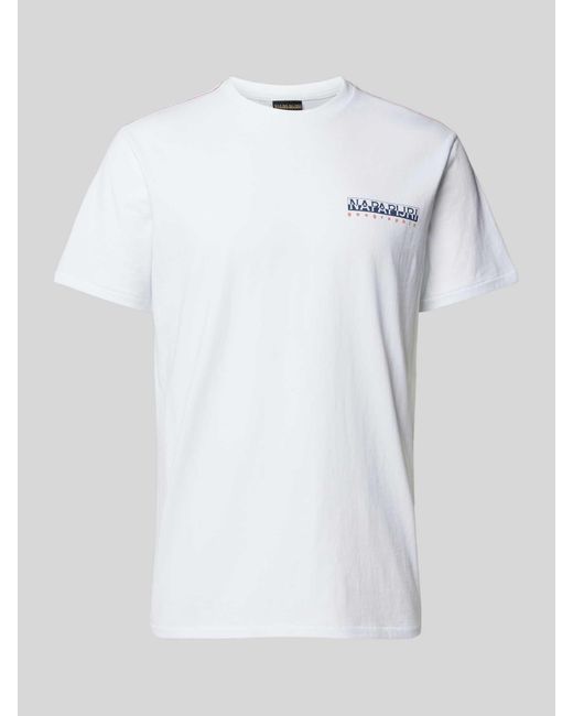 Napapijri T-shirt Met Ronde Hals in het White voor heren