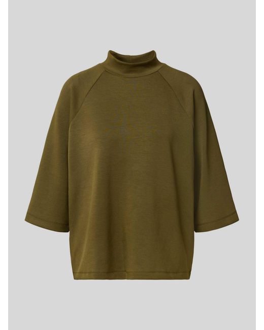 Soya Concept Sweatshirt Met Opstaande Kraag En 1/2-Mouwen, Model 'Banu' in het Green