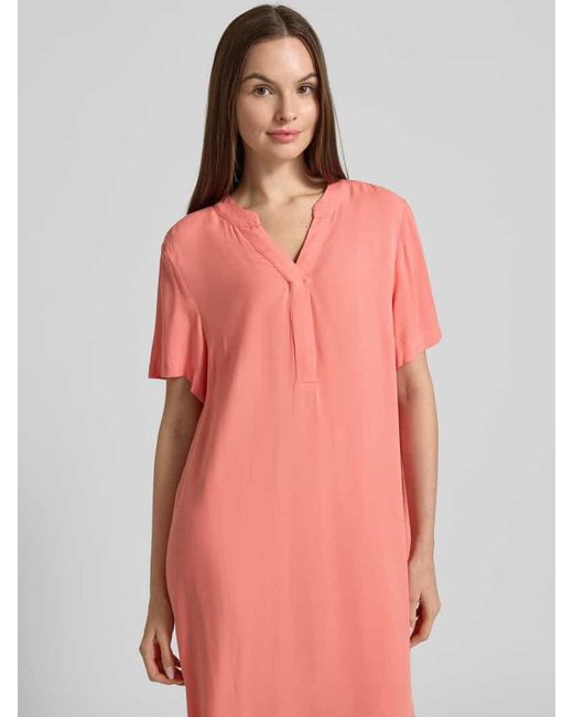 Tom Tailor Pink Oversized Minikleid aus reiner Viskose