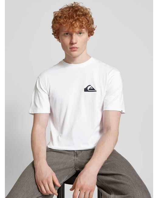 Quiksilver T-Shirt mit Label-Print in White für Herren