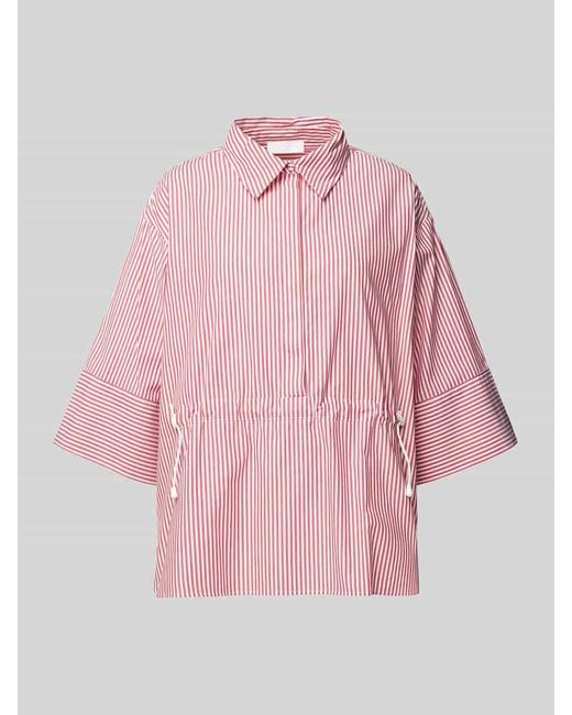 Rich & Royal Pink Regular Fit Bluse mit Tunnelzug