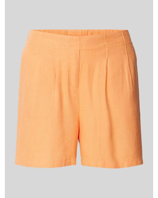 Vero Moda Orange Shorts aus Viskose-Leinen-Mix Modell 'JESMILO'
