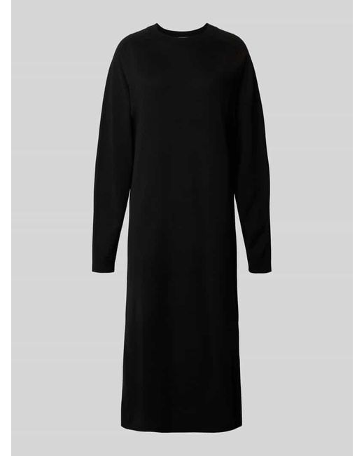 Drykorn Black Relaxed Fit Midikleid aus reiner Schurwolle Modell 'Rimone'