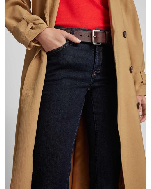 Cambio Bootcut Jeans Met Labeldetails, Model 'Paris Flared' in het Blue