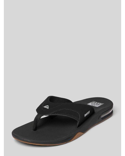 Reef Teenslippers Met Labeldetails in het Black voor heren