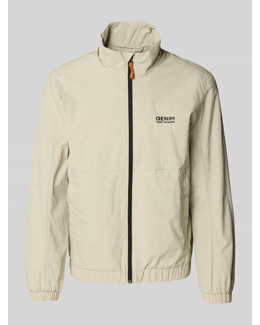 Tom Tailor Regular Fit Funktionsjacke mit Label Stitching in Natural für Herren
