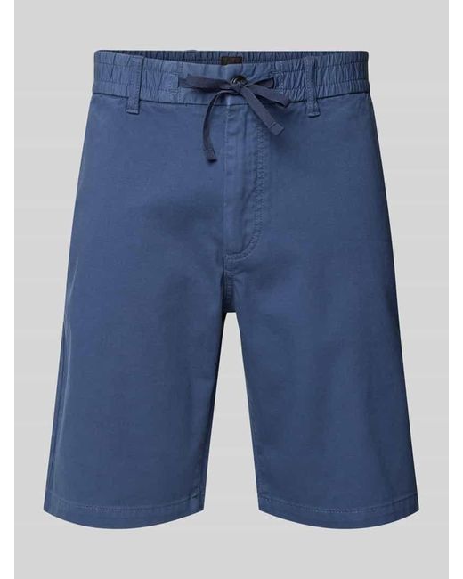 Boss Tapered Fit Bermudas mit elastischem Bund Modell 'Chino' in Blue für Herren