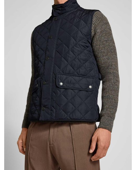 Barbour Regular Fit Bodywarmer Met Drukknopen, Model 'Lowerdale Gilet' in het Blue voor heren