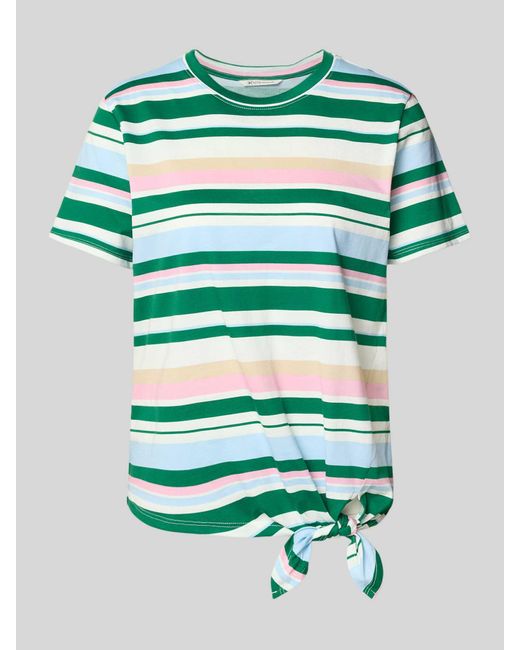 Tom Tailor Regular Fit T-shirt Met Knoopdetail in het Green