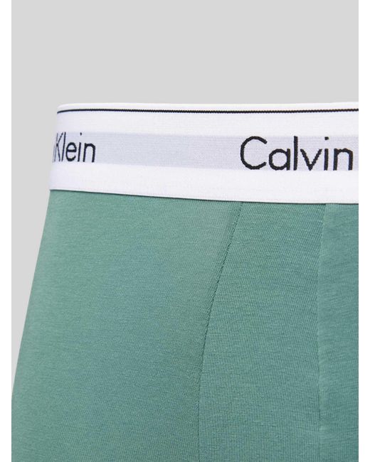 Calvin Klein Boxershort Met Elastische Band Met Logo in het Green voor heren