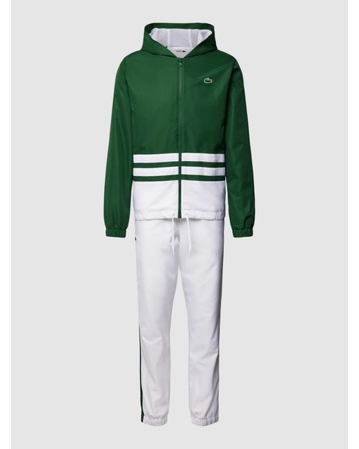 Lacoste Trainingsanzug im Colour-Blocking-Design in Green für Herren